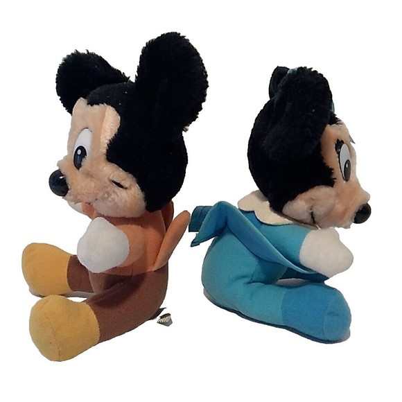 Vintage 1984 Walt Disney Mickey's Christmas Carol Plush Mickey & Minnie Mouse - Picture 2 of 8